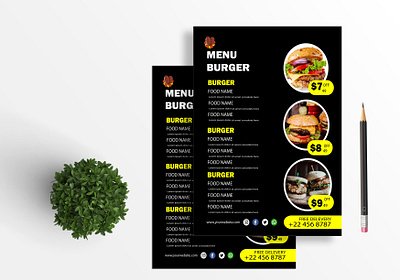 Menu Card Flyer Design adobe illustrator any design banner branding business flyer catalog catalogue corporate flyer design flyer flyer template illustration indesign invitation design leaflet logo lookbook menu design post design poster design