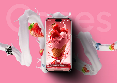 Ice Cream App Design app app designer design e commerce store ecommerce ecommerce app ecommerce designer food delivery app food ordering food ordering app ice cram ice cream ice cream app icecream ios online food delivery online food order ui uiux designer ux