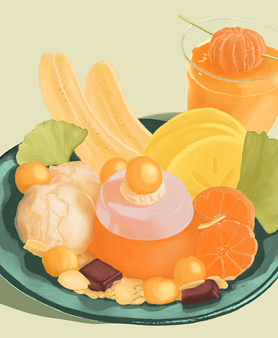 Sweet treats concept art digital illustration food illustration procreate