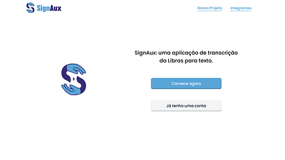 SignAux Web landing page ui ux web design