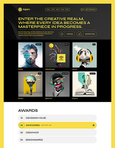 Agen - Professional Services Website Template creative design creative portfolio webflow template