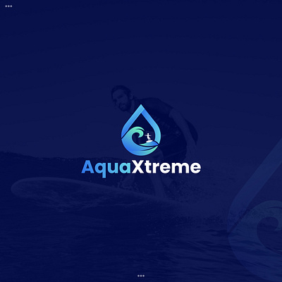 Aquaxtreme:Minimalist Monogram Logo Design for Surfing Adventure brand identity branding creative design design logo graphic graphic design icon illustration logo logo design logo maker logos logotype minimal minimalist moder simple timeless unique