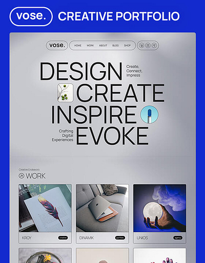 Vose - Portfolio & Agency Website Template creative webflow template ui design webflow template website template