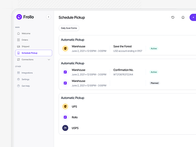 Frollo - Shipping Management adminpanel dashboard enterpriseplatform productdesign shipping userinterface ux uxdesign