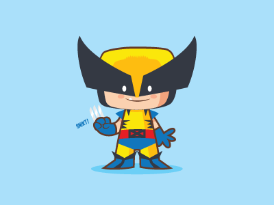 Lil BFF Wolvie illustration logan marvel wolverine