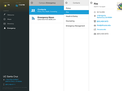 mobile campus portal campus college columns contacts directory edu emergency mobile portal responsive santa cruz ucsc