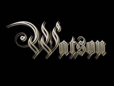 Steampunk Watson blackletter lettering steampunk type typography watson