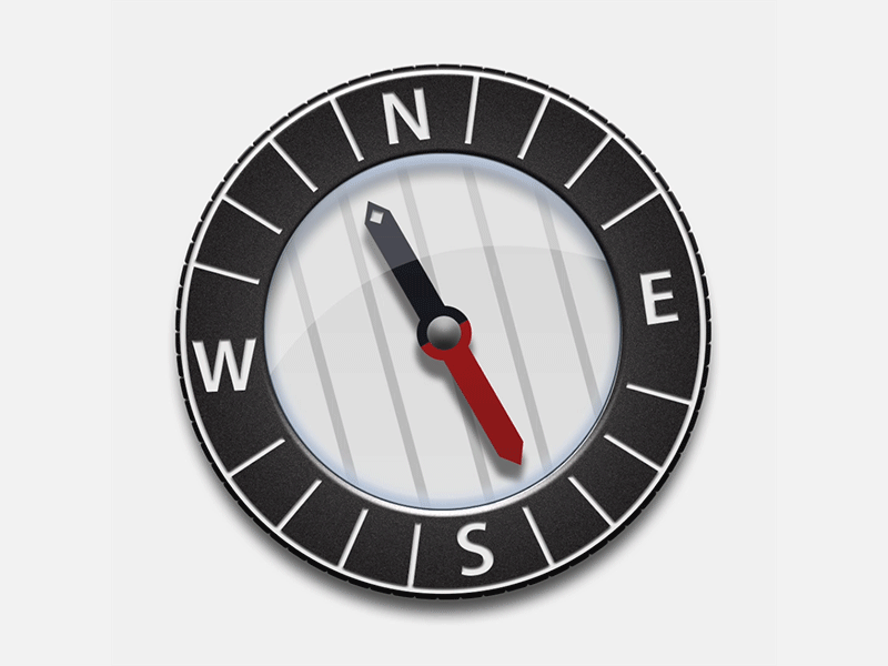 Compass Icon animation compass direction icon movement path