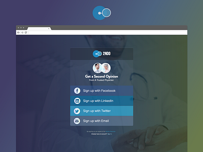 Sign Up / Onboarding medical onboarding sign up telemedicine