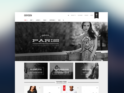 Oxygen envato oxygen shop shopping theme themeforest ui website woocommerce wordpress