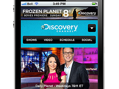 MOBILE: DISCOVERY WEBSITES discovery discovery channel mobile websites