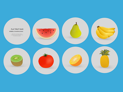 [Freebie] Flat Fruit: Vector Cartoon Fruit and Vegetables eps flat flat fruit free freebbble freebie fruit sketch sketch freebie sketch resources vector vector art