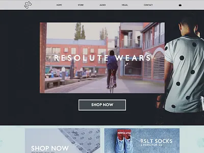 Resolute Wears Homepage bigcartel e commerce e commerce ecommerce shopping store webdesign website webstore