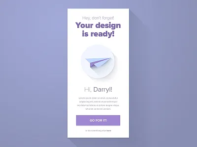 Simple notification #1 design flat long mailing notification purple shadow simple violet