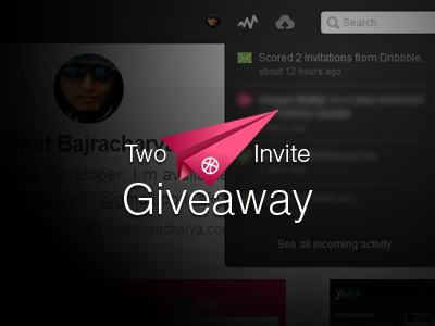 Dribbble Invitation giveaway invitation invite