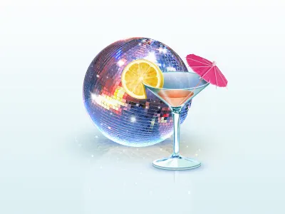 Party Icon club discoball icon illustration party photoshop