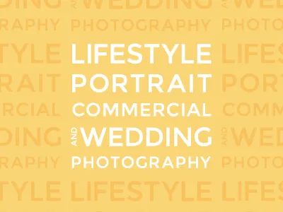 Mary Brunst Photography lockup photography sans serif type typography white yellow