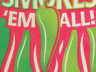 Peppers 2 fireworks food grocer hatch illustration peppers vintage