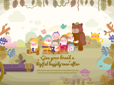 Happily Ever After character design illustration vector