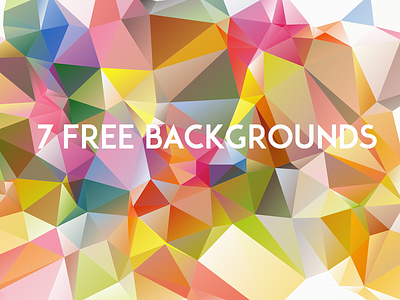 [Freebie] 7 Low Poly Backgrounds (svg & png) backgrounds colorful faceted free freebbble freebie geometry low poly