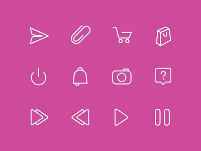 Vector Icon set part 5 alert cool help icons illustration notification play question send shopping stop vector