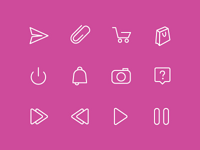 Vector Icon set part 5 alert cool help icons illustration notification play question send shopping stop vector