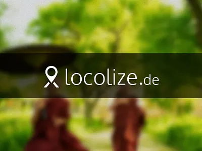 Locolize agency logo pin road simple travel white