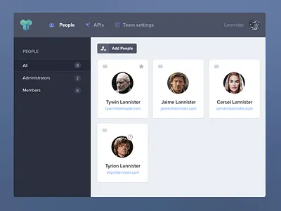 Apiary Team Dashboard api apiary app dashboard header members people sidebar users