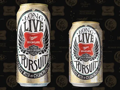 Miller High Life beer beverage collab illustration lettering