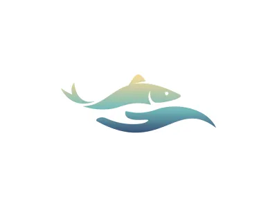 Fish & Fisherman anchovy atlantic fish fisherman hand logo ocean sailor sea