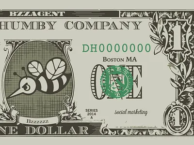 Dunnhumbified Dollar $ bee cash design dollar graphic money