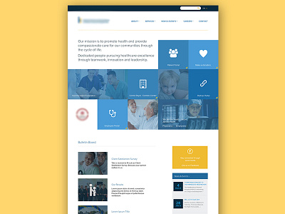 Health Mock Up design header health health care slider tile web design