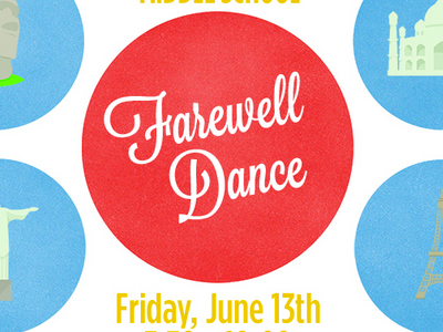 "Around the World" Farewell Dance invite