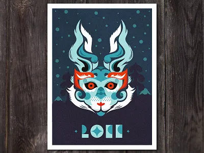 Year of Rabbit graphic illustration new year Сard rabbit