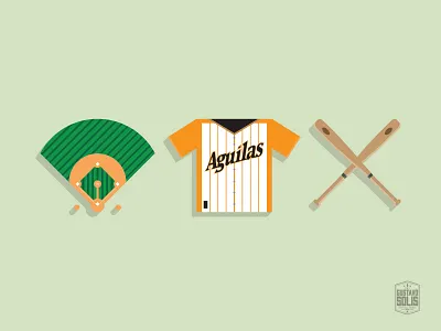 Baseball aguilas baseball bat flat icon illustration maracaibo simple vector venezuela zulia