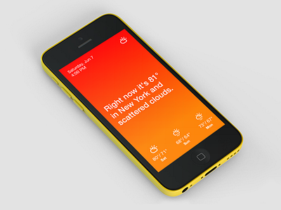 Horizon: Simple Weather app clean climacons design ios minimalist mobile sketch weather