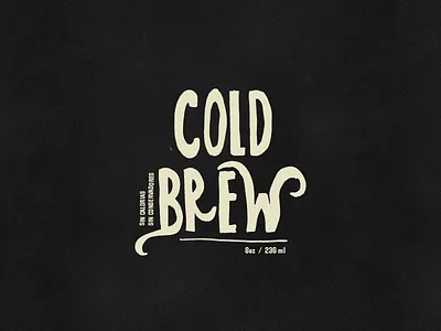 Cold Brew brew coffee cold label lettering logo