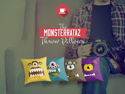 The Monsterrataz throw pillows promo creature greece monster monsterrataz pillow promo