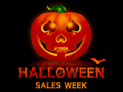 Halloween Sales Week Logo halloween pumpkin