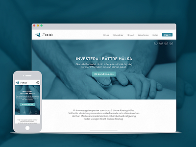 Fixio Website corporate design massage simple therapy web website wellness