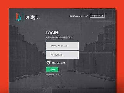 Login Screen app construction create account login password ui ux web app