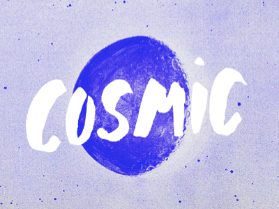 cosmic atlanta cosmic hand drawn letters space type