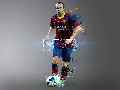 Iniesta Intelligence design football iniesta photo manipulation