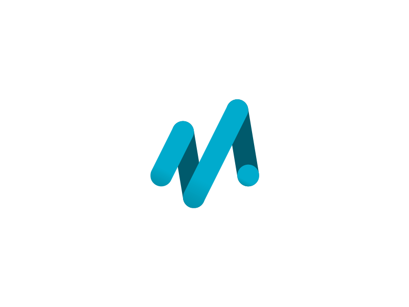 M fluid health letterform shapes sports