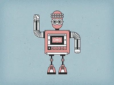 Robot 3 design illustratoin robot wework