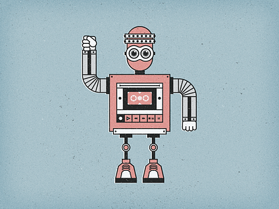 Robot 3 design illustratoin robot wework