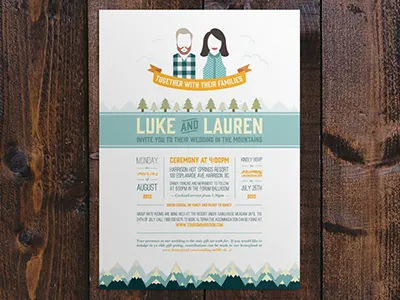 Wedding Invite illustration invite invites wedding wedding invite