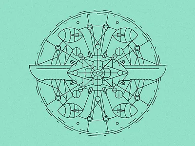 Surveillance No. 2 bullet context design eye icon illustration knife line mystery vector