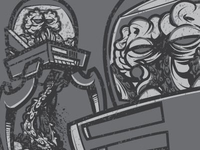 Videodrome design screen print vector