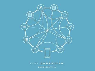 Stay Connected. icons illustration poster t shirt